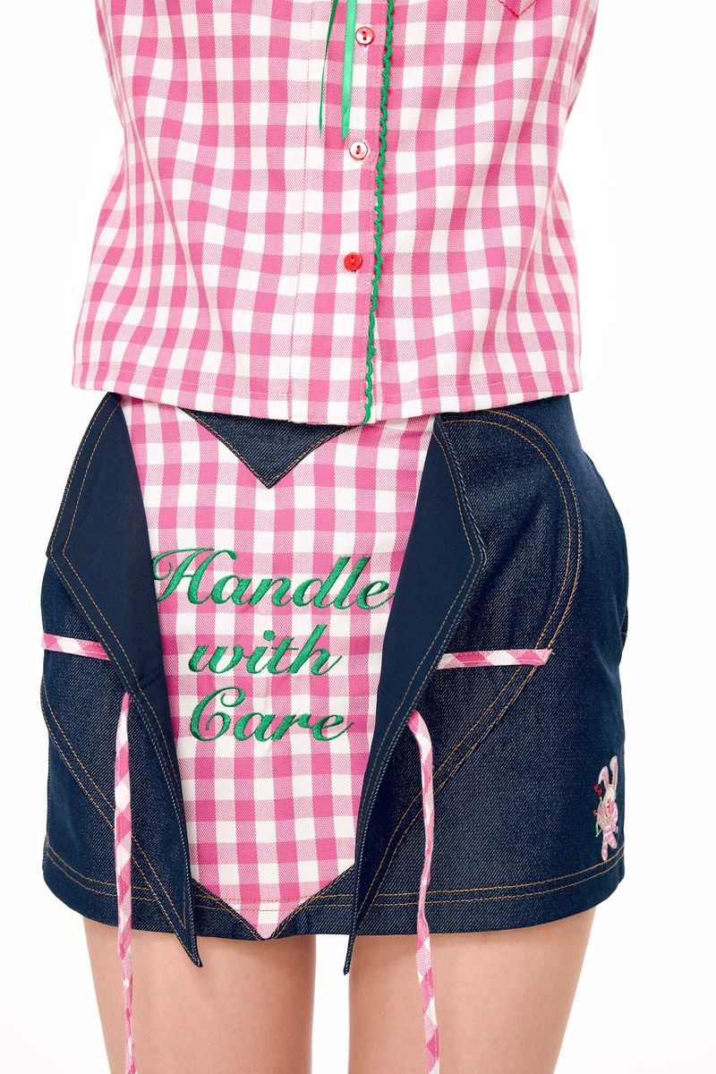 (Copy of) Handle with Care Mini Skirt (Navy)