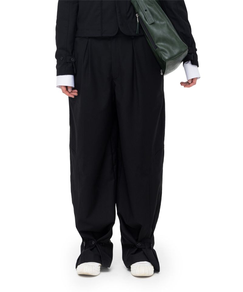 Hem Button Trousers (Black)