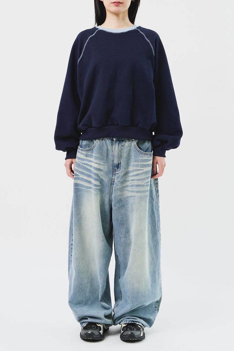 (W) Lon Stitch Warm Sweatshirt (2color)