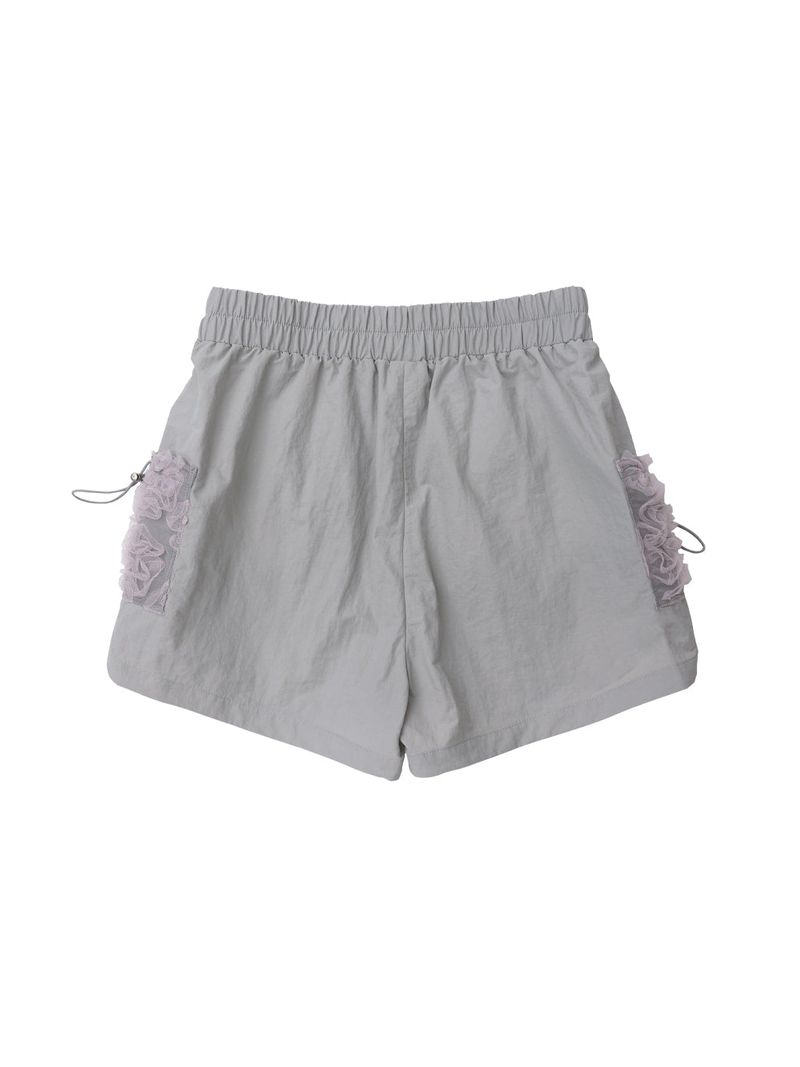 Lace Cargo Pants (Grey)