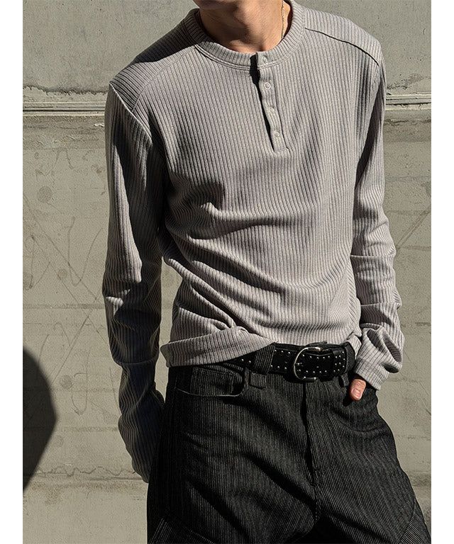 LAURANT（ロラン）の「[MUSCLE FIT] Golgi raglan henry neck knit(3color)（Tops）」