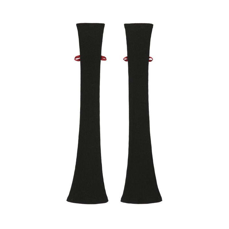 1 1 lace up leg warmer - BLACK