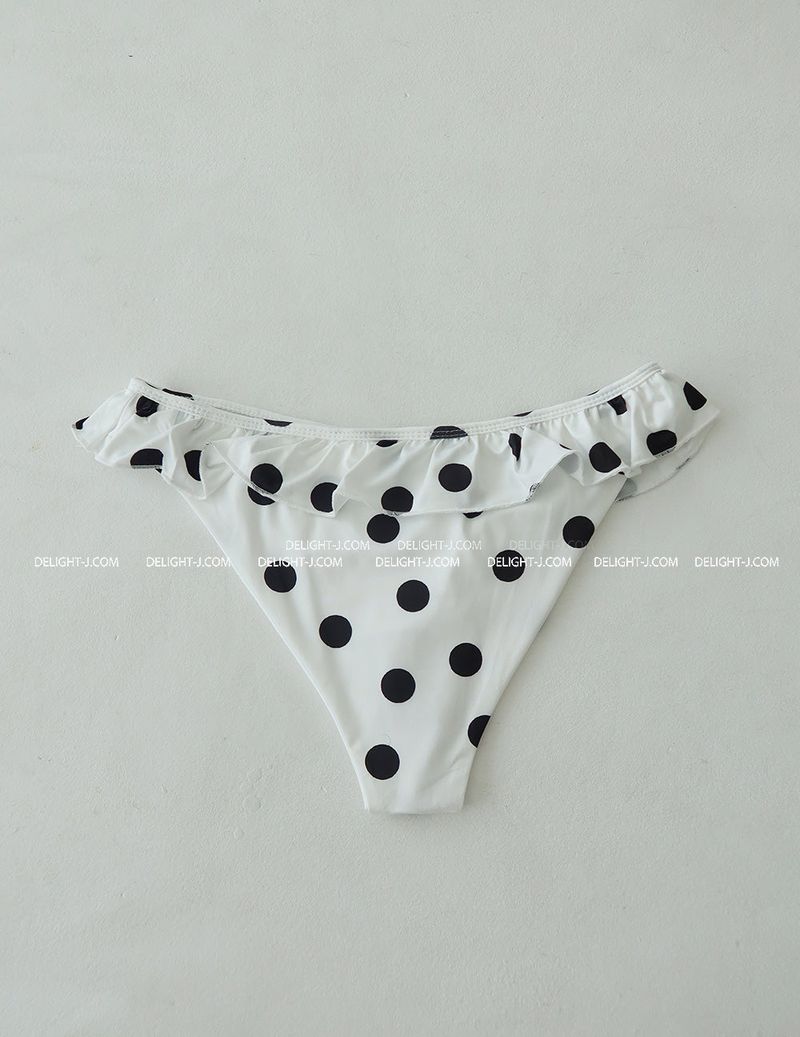 Dot ribbon dot frill bikini