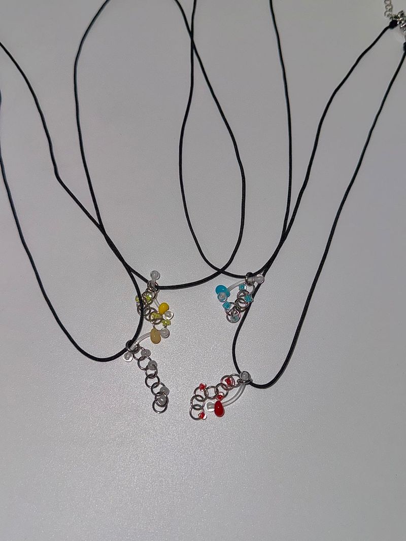 Pierced beads choker (4color)