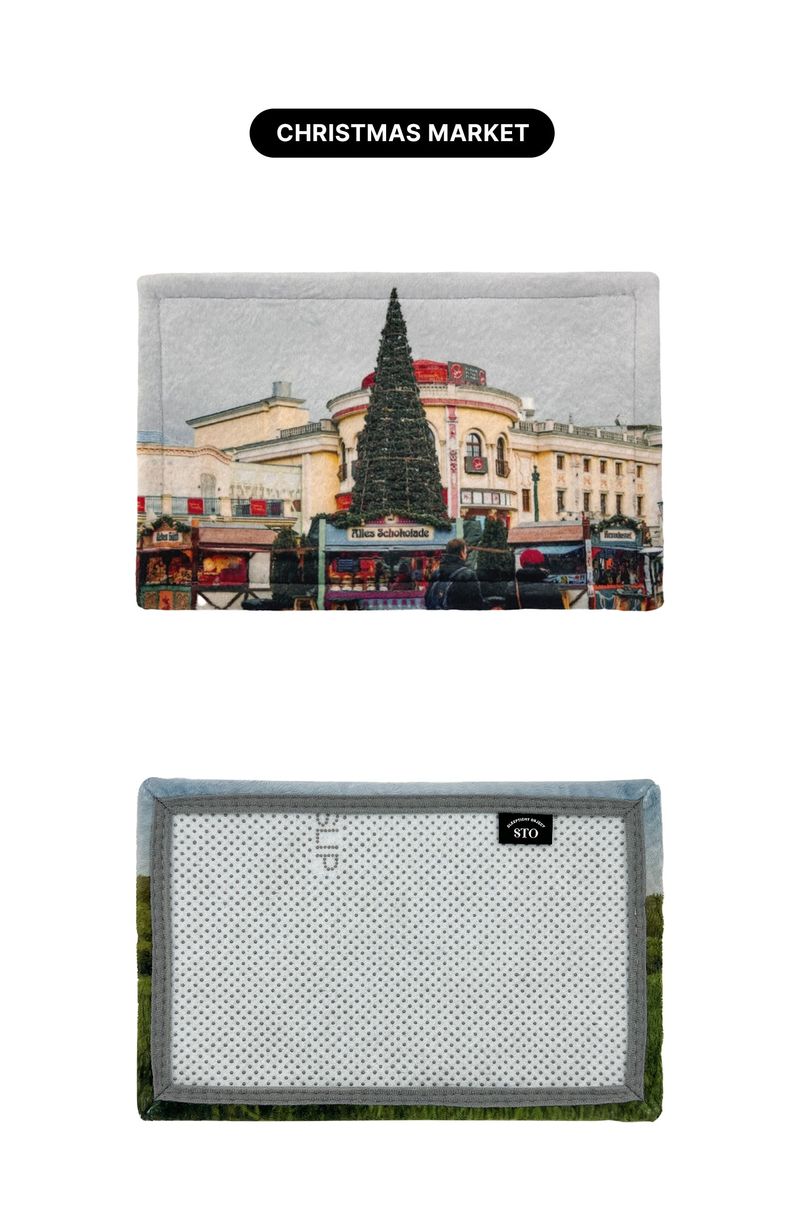 winter desk rug - people