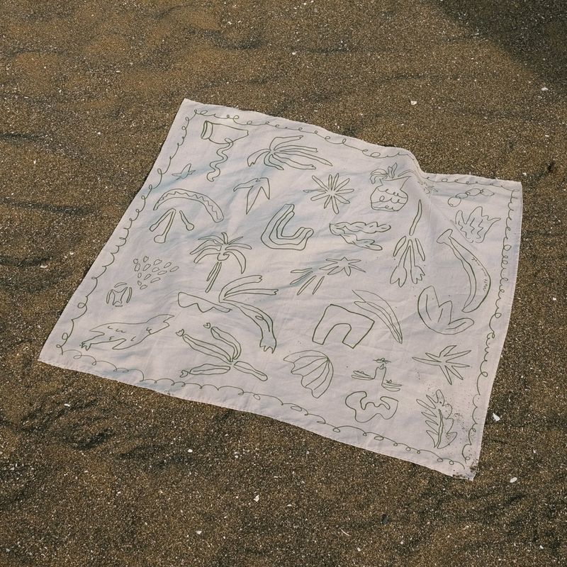 [Organic Scarf] Camino - Warm gray
