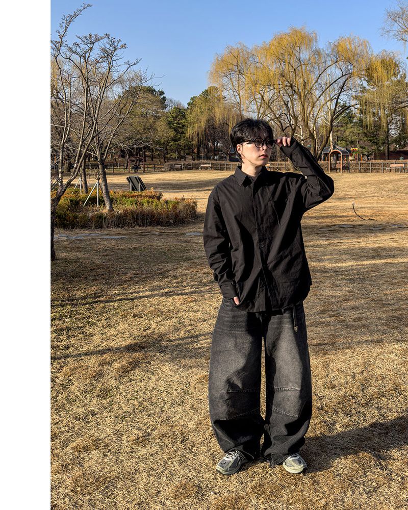 Formal Cotton Washed Oversized Shirt