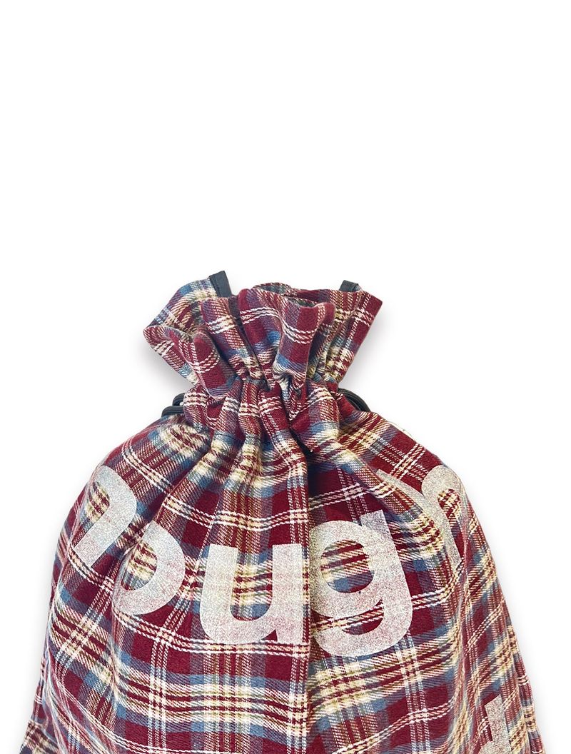 000 Design Check Gym Sack / Burgundy