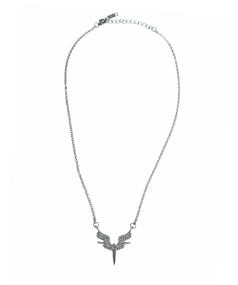 Angel wing cubic necklace