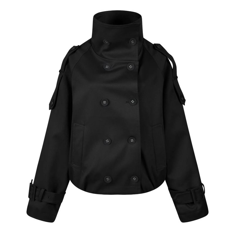 Chloe High-Neck Double Short Trench