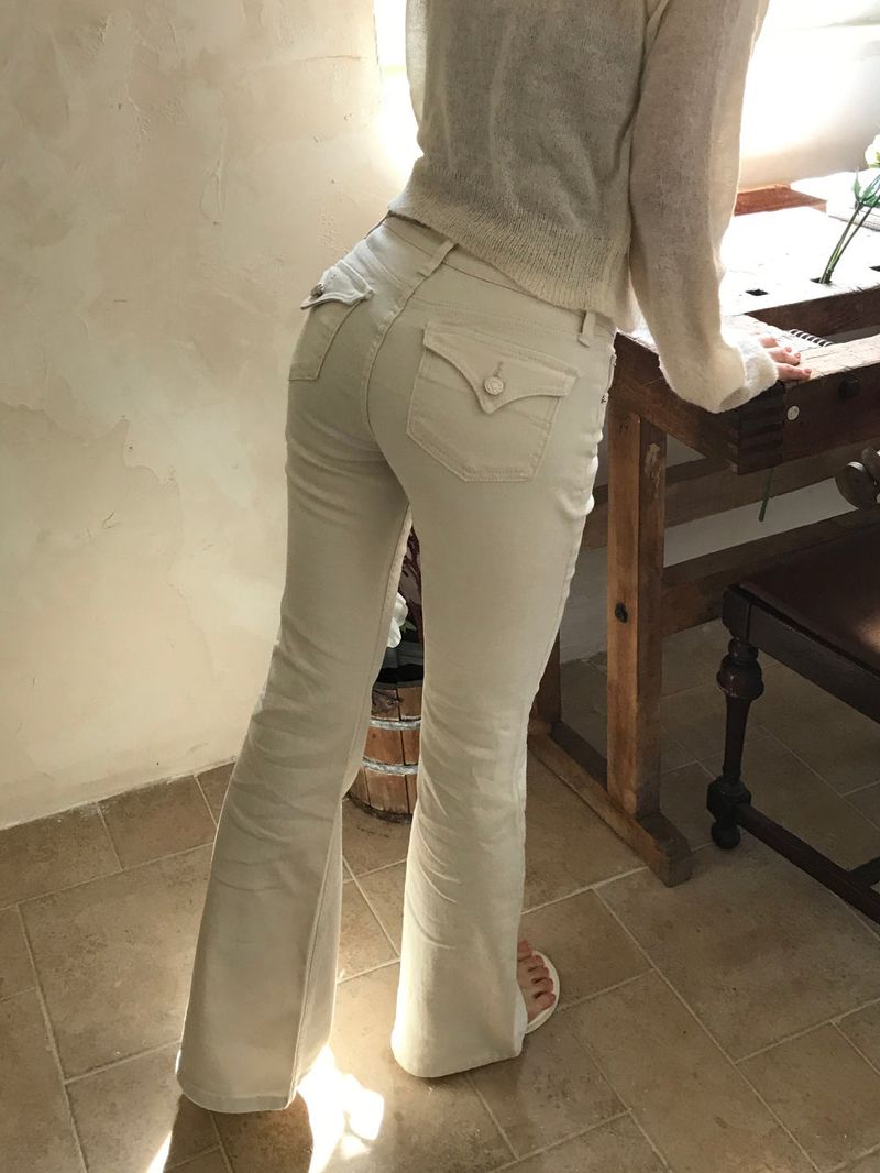 Back Pocket Span Bootcut Pants 