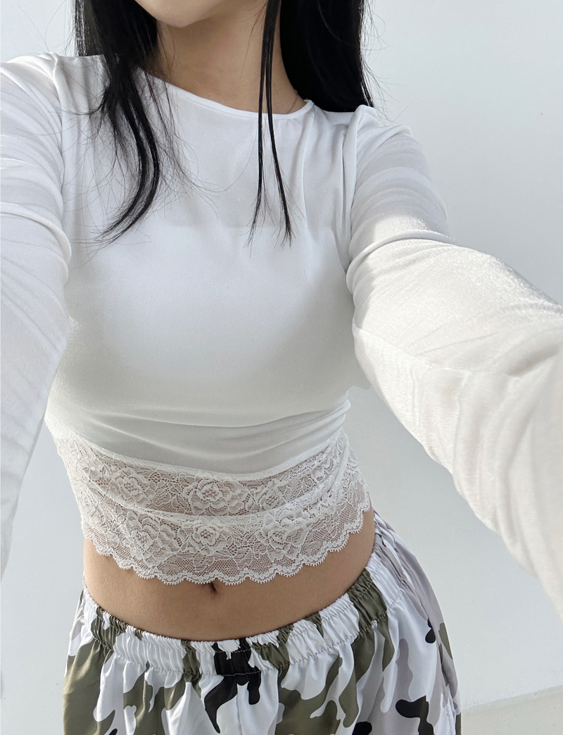 CCORTTI（コルッティ）の「DIAGONAL + SLEEVE LACE POINT🩰♥（Tops）」