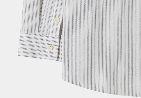 Anderner Hidden Button Stripe Cotton Shirt