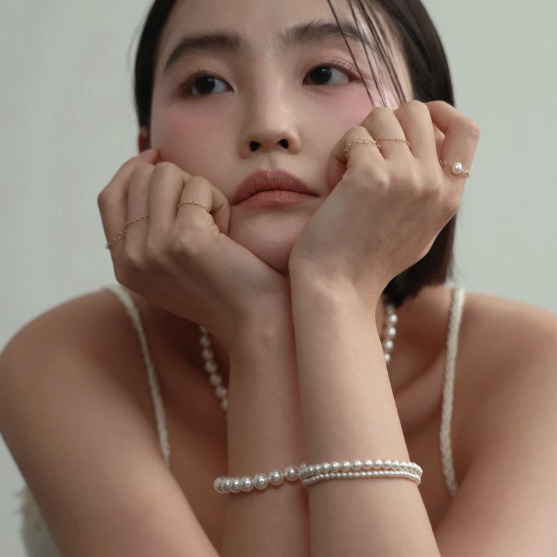3mm pearl bracelet (L size)