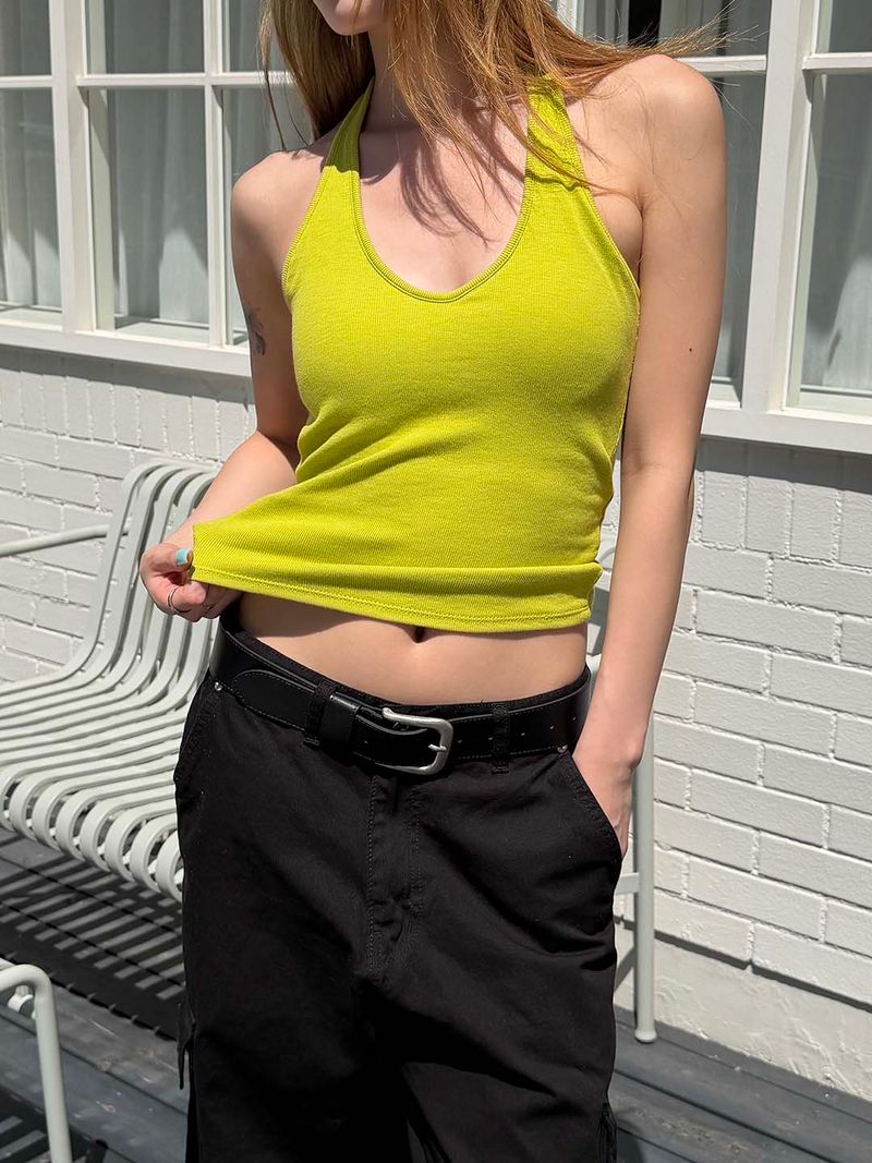 MUZESEOUL(ミューズソウル)の「Deep u neck halter sleeveless(5color)(Tops)」