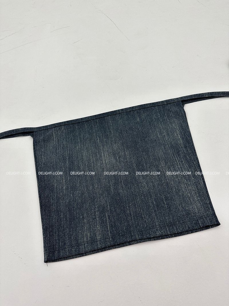strap denim crop top