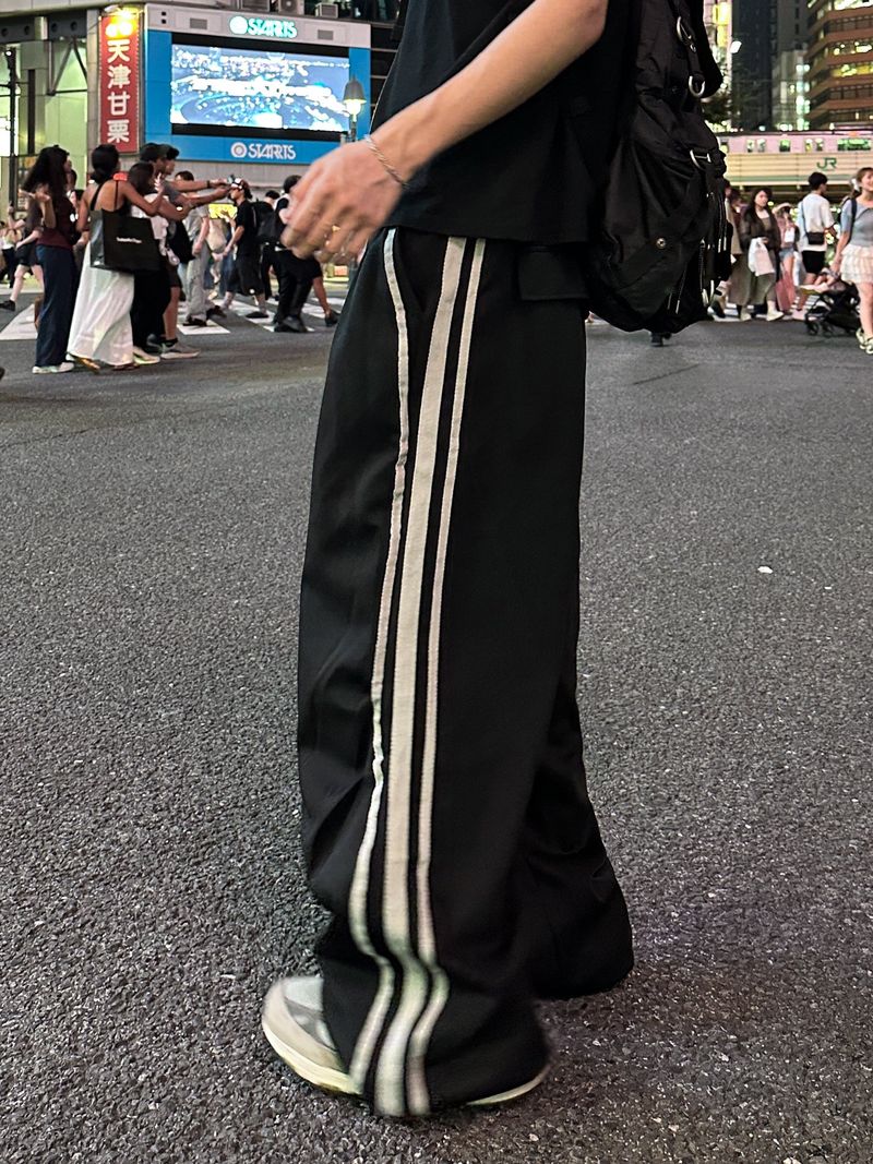 CITY SILVER TRACK WIDE PANTS