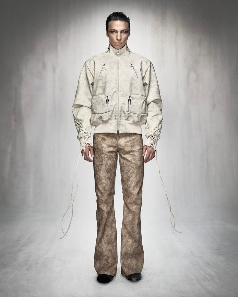 MDC STITCH OLIVE CROCODILE BOMBER