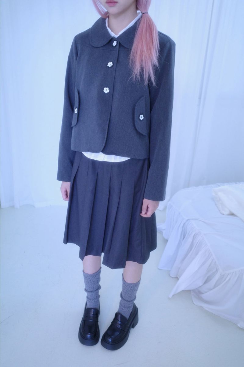 Mori knit knee socks (2color)