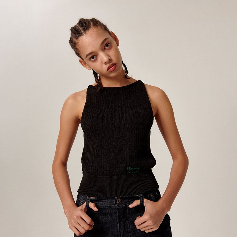 Onu Knitted Sleeveless Black