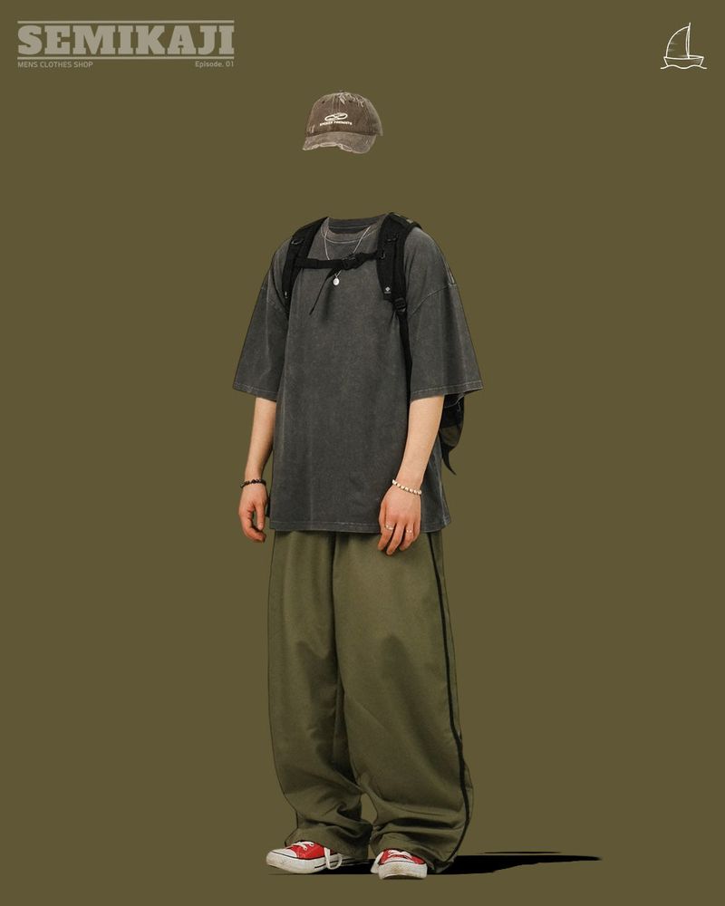 DY トラックナイロンジョガーパンツ