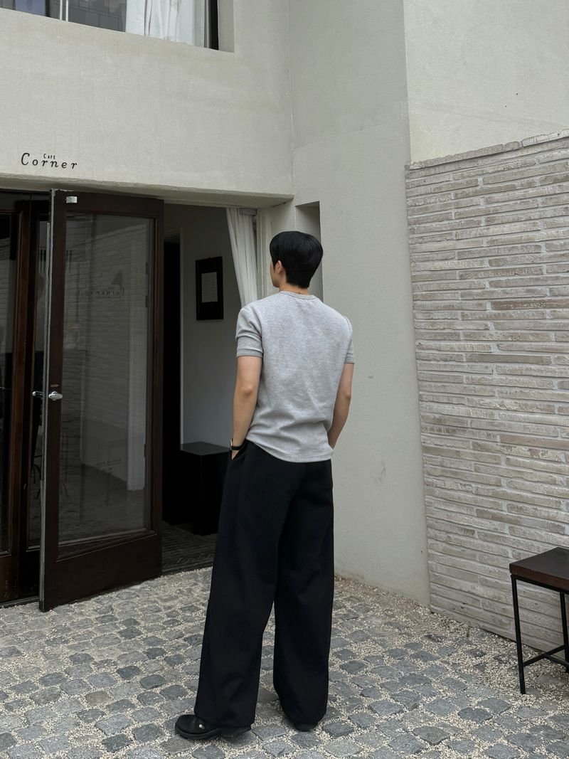 Straight wide sweatpants