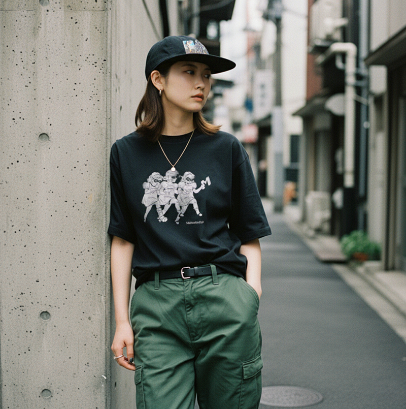 TROUBLE TROUBLE ( GIRL OVERSIZE TEE )