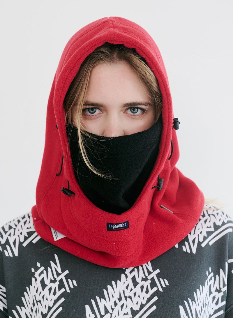 BSRABBIT（ビエスラビット）の「BSR2223FWHW003 BSRBT DOUBLE STRING HOODWARMER RED（Hats）」