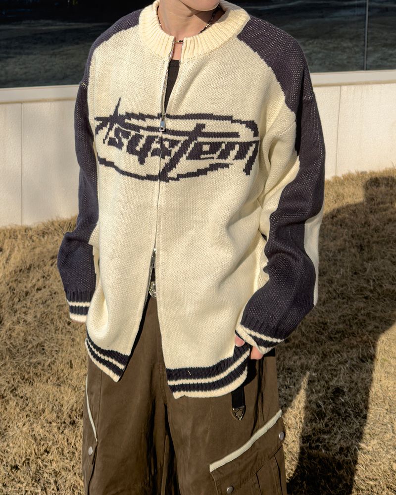 Corel Two-Way Raglan Knit Zip-Up