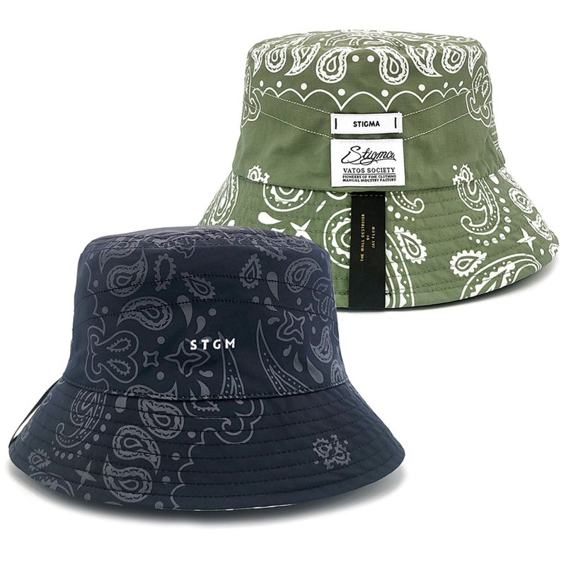 STIGMA(スティグマ)の「23 PAISLEY REVERSIBLE BUCKET HAT BLACK(Hats)」