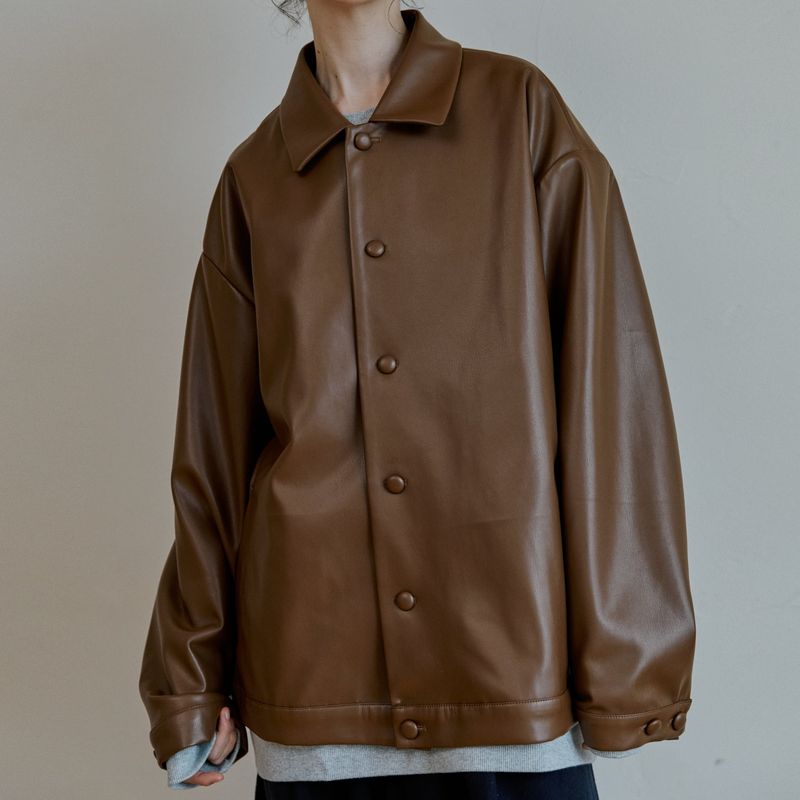 malen（マレン）の「unisex reather jacket camel（Jackets/Outerwear）」