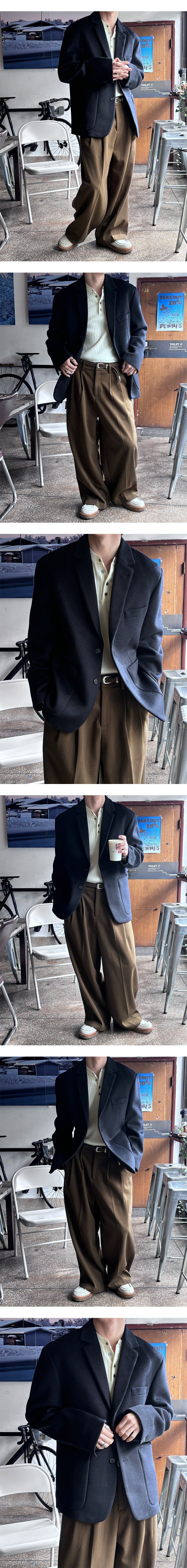 [Wool 80] Wool overfit blazer(3color)