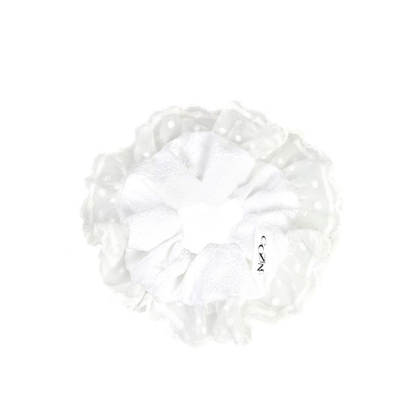 cozing(コジング)の「Lace scrunchie_white(Hair Accessories)」