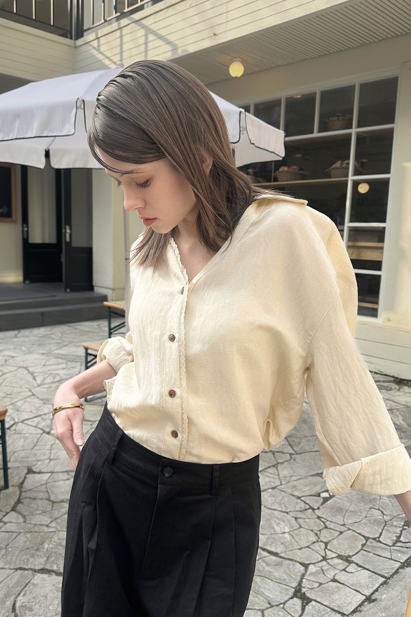 SAND-WASHING SHIRT_BEIGE