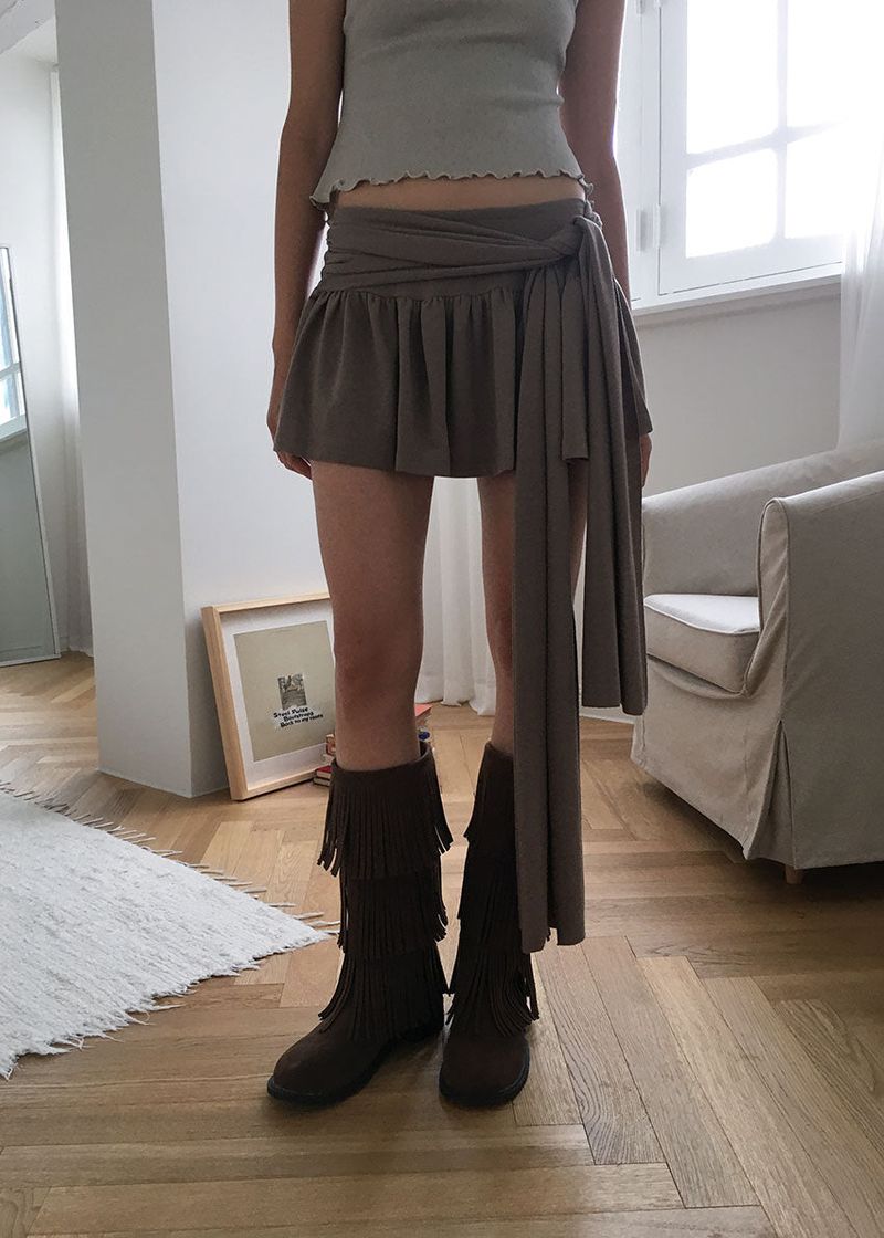 FLARE TIE SKIRT