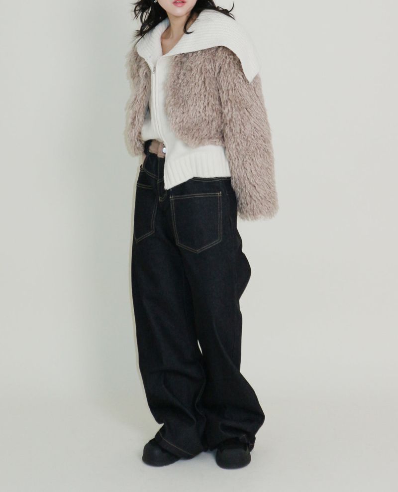 Angel Hairri Fur Bolero Short Jacket (Semi Cropped Jacket)