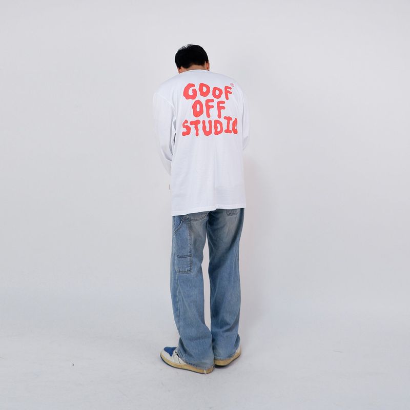GF MAIN LOGO LONGSLEEVE - ( White )