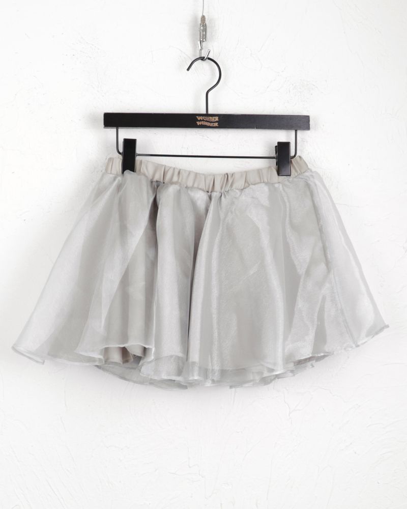 Weil organza layered flare miniskirt