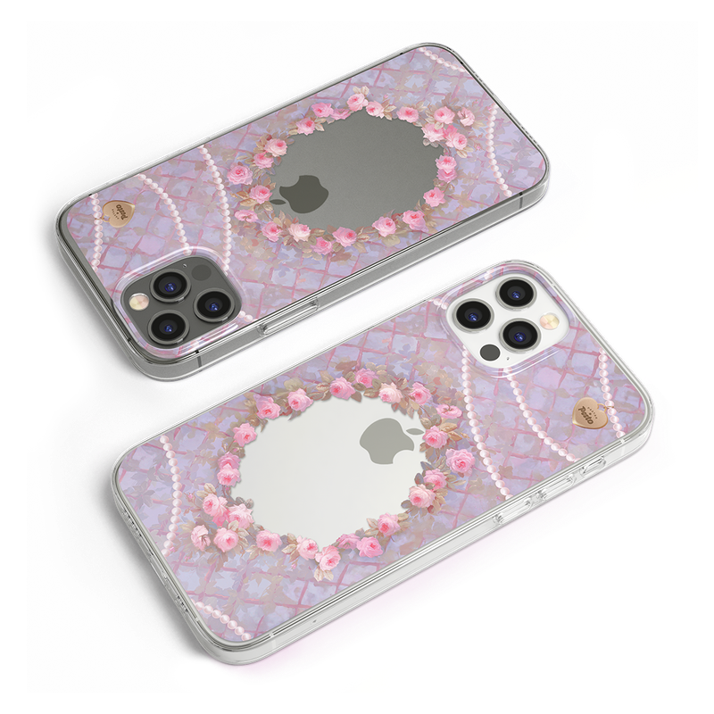 【MADE】Rose frame Jelly hard Phone case