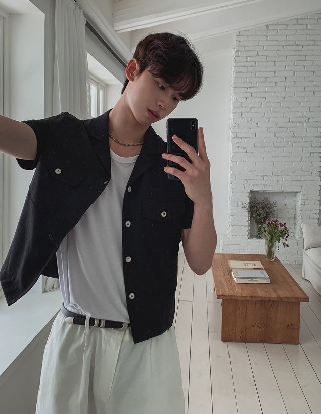 Morant Open Collar Short Sleeve Jacket