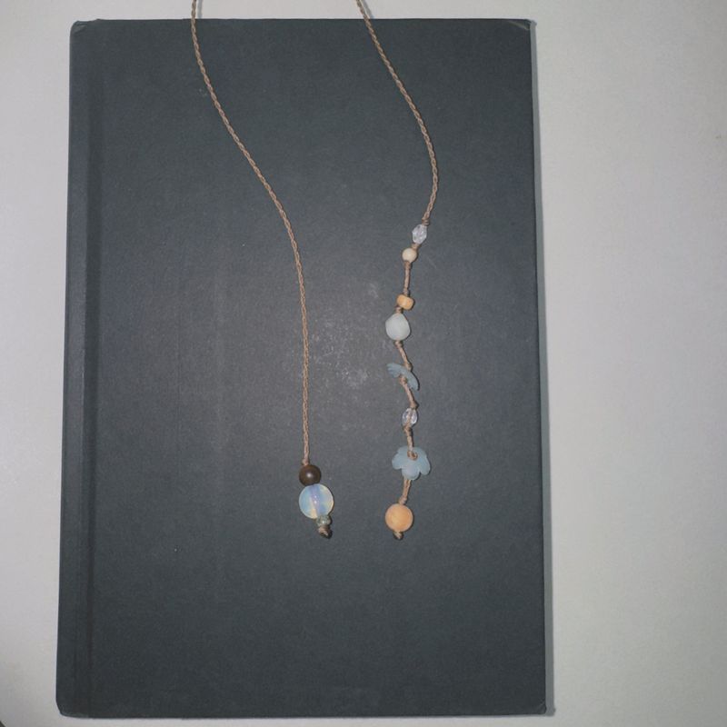 light blue hollyhock bookmark