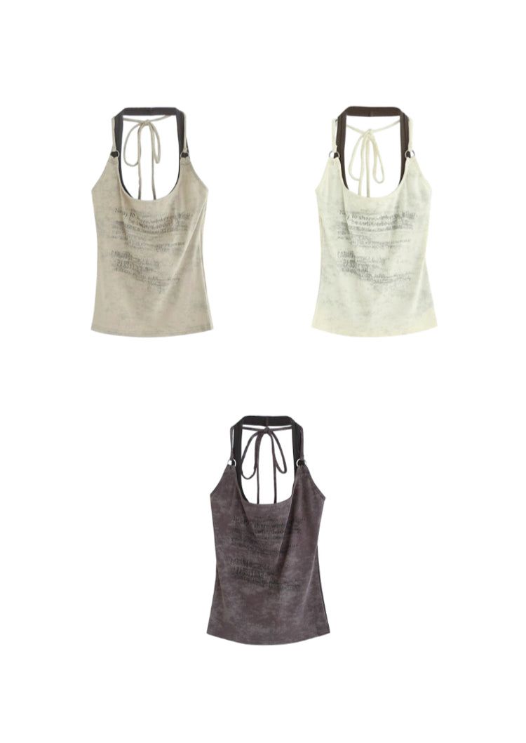 Dave Vintage Back-Open Halter Top 231633136