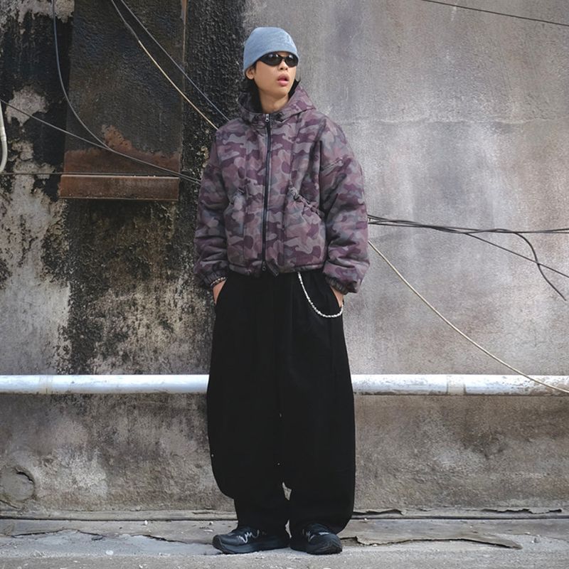 SEMIKAJI（セミカジ）の「GA Camou Padding Crop Hoody Jumper（Jackets/Outerwear）」