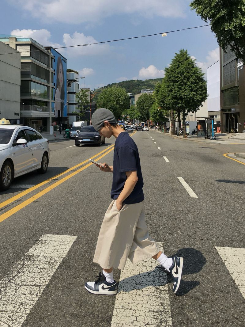 Mio Basic Pintuck Bermuda Pants 2C