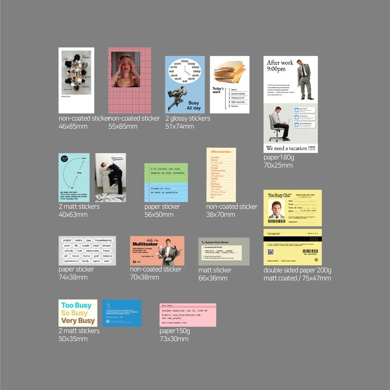 oab busy pack / scrap sticker set