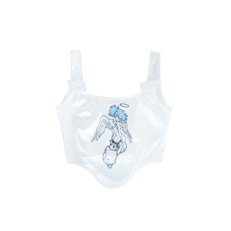 allbubble angel print vest