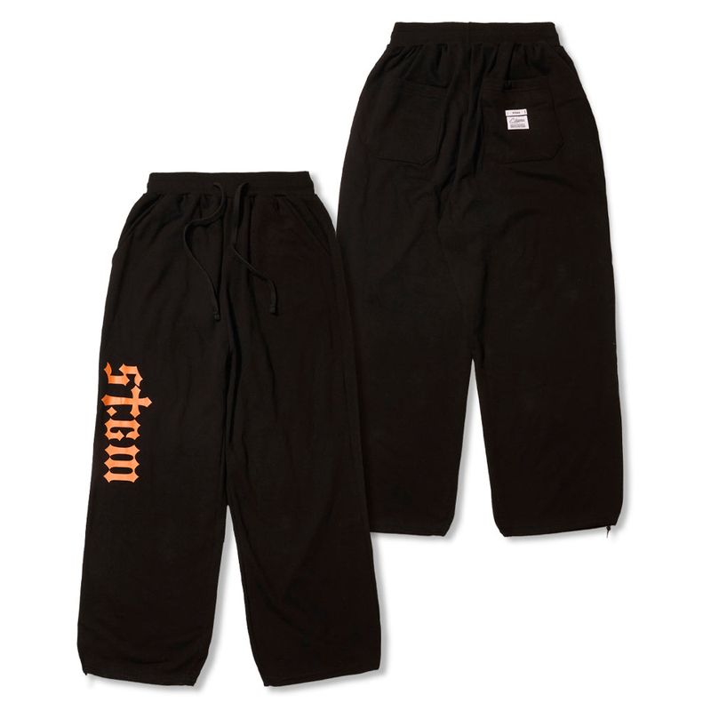 STIGMA（スティグマ）の「STGM Logo Super Wide Jogger Pants Black / White Melange（Pants）」