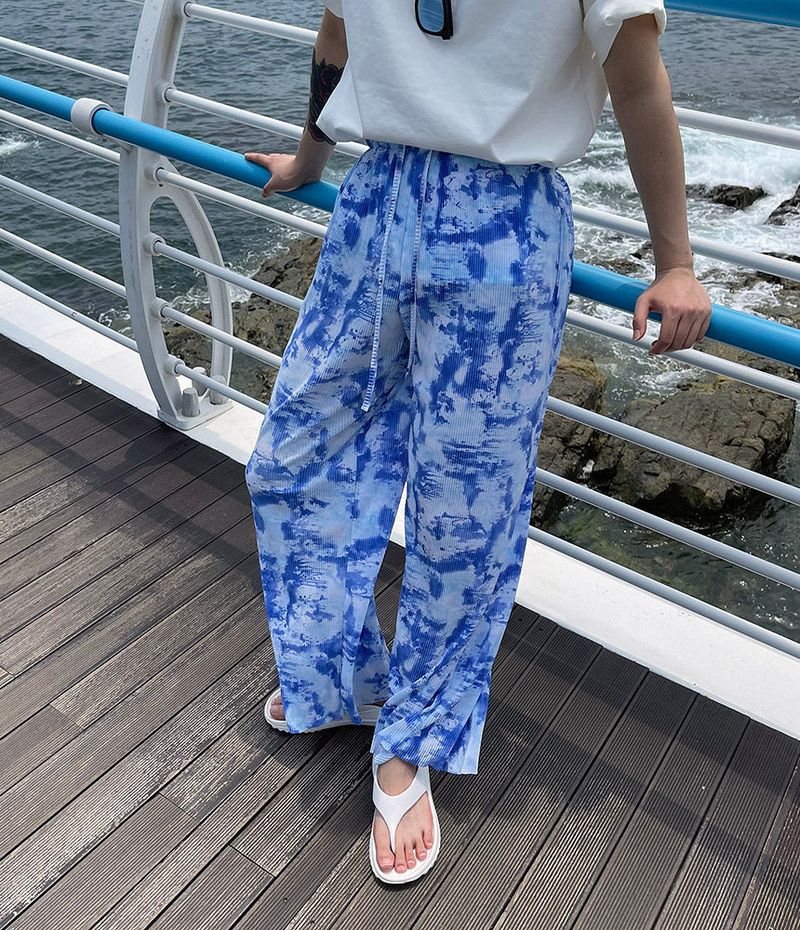 [Made] Printed Pleats Pants (2 colors)
