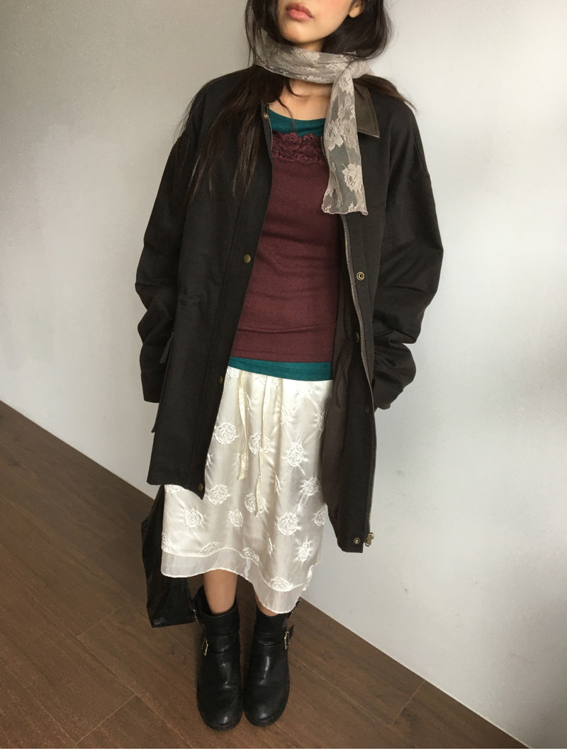 Reverse Rose Skirt (2color)