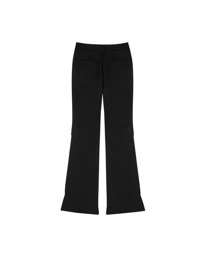 Pinched Slit Pants _ Black